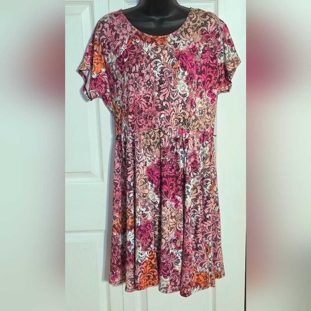 Kim Rogers Floral Lace Midi Dress